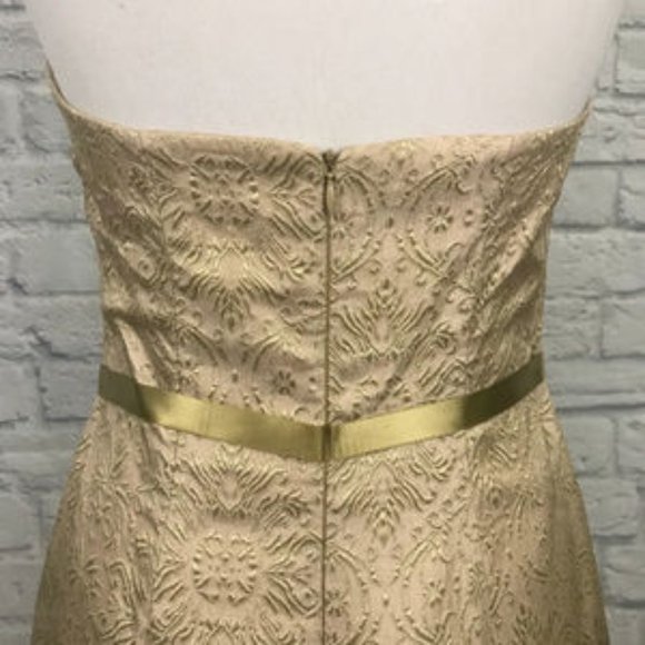 David’s Bridal Brocade Halter Dress Size 6 - Picture 5 of 7